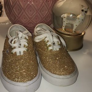 ✨Gold Glitter Toddler girl Vans ✨